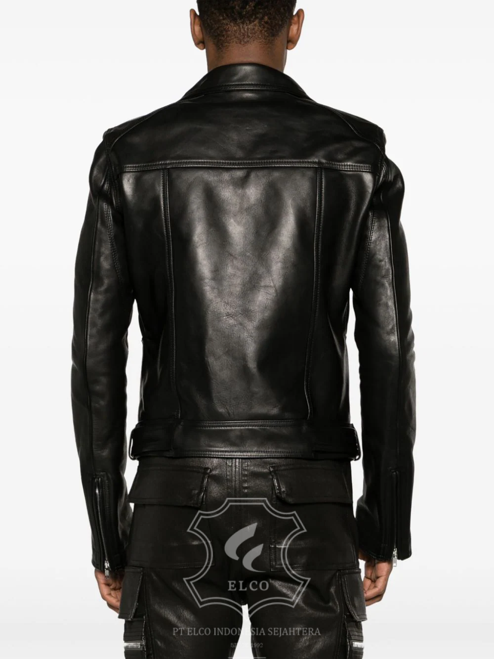 Jaket Kulit Pria Desain Serong - PS 410 - Gambar 3