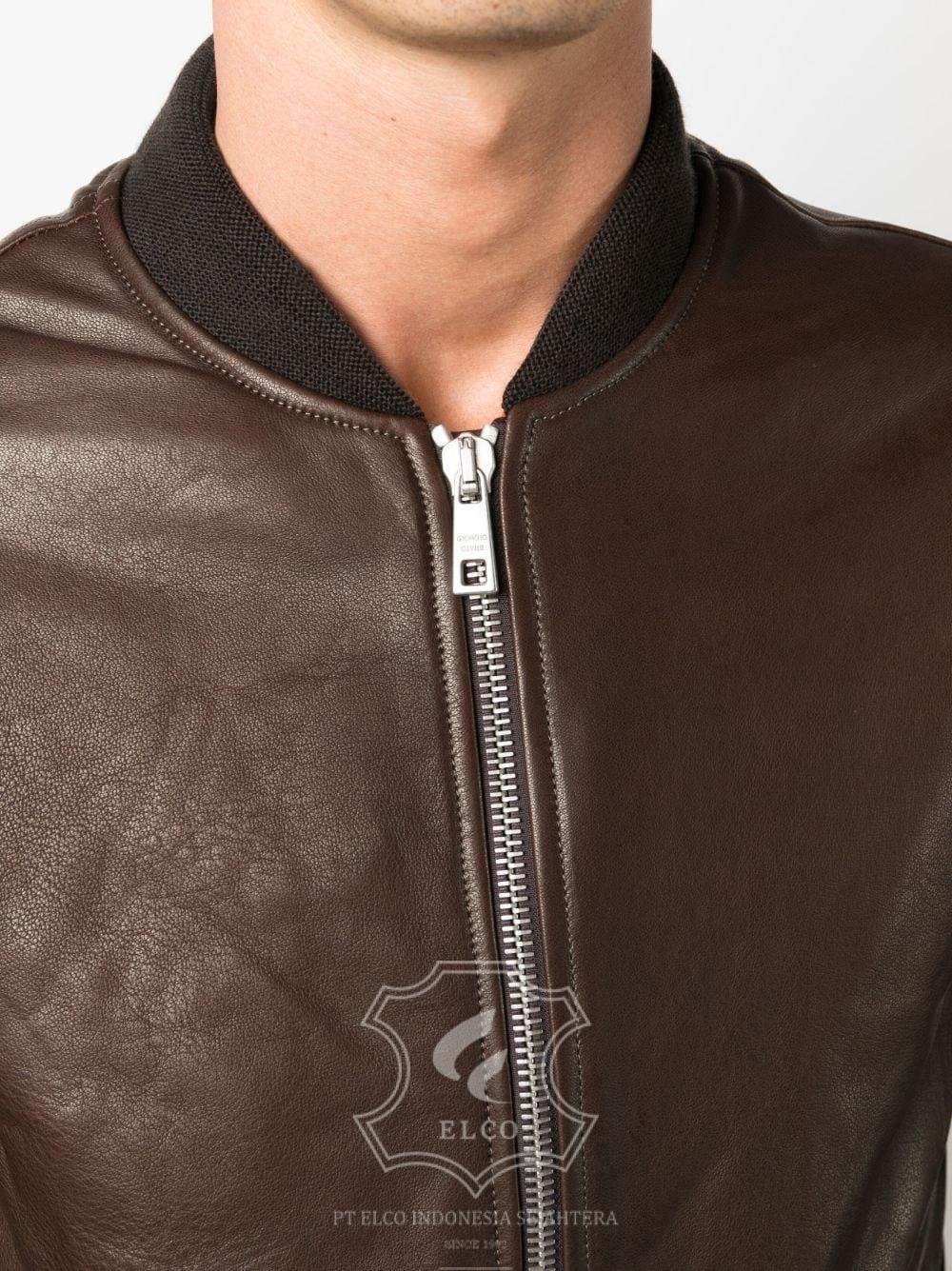 Jaket Kulit Pria Desain Bomber - PCB 449 - Gambar 5