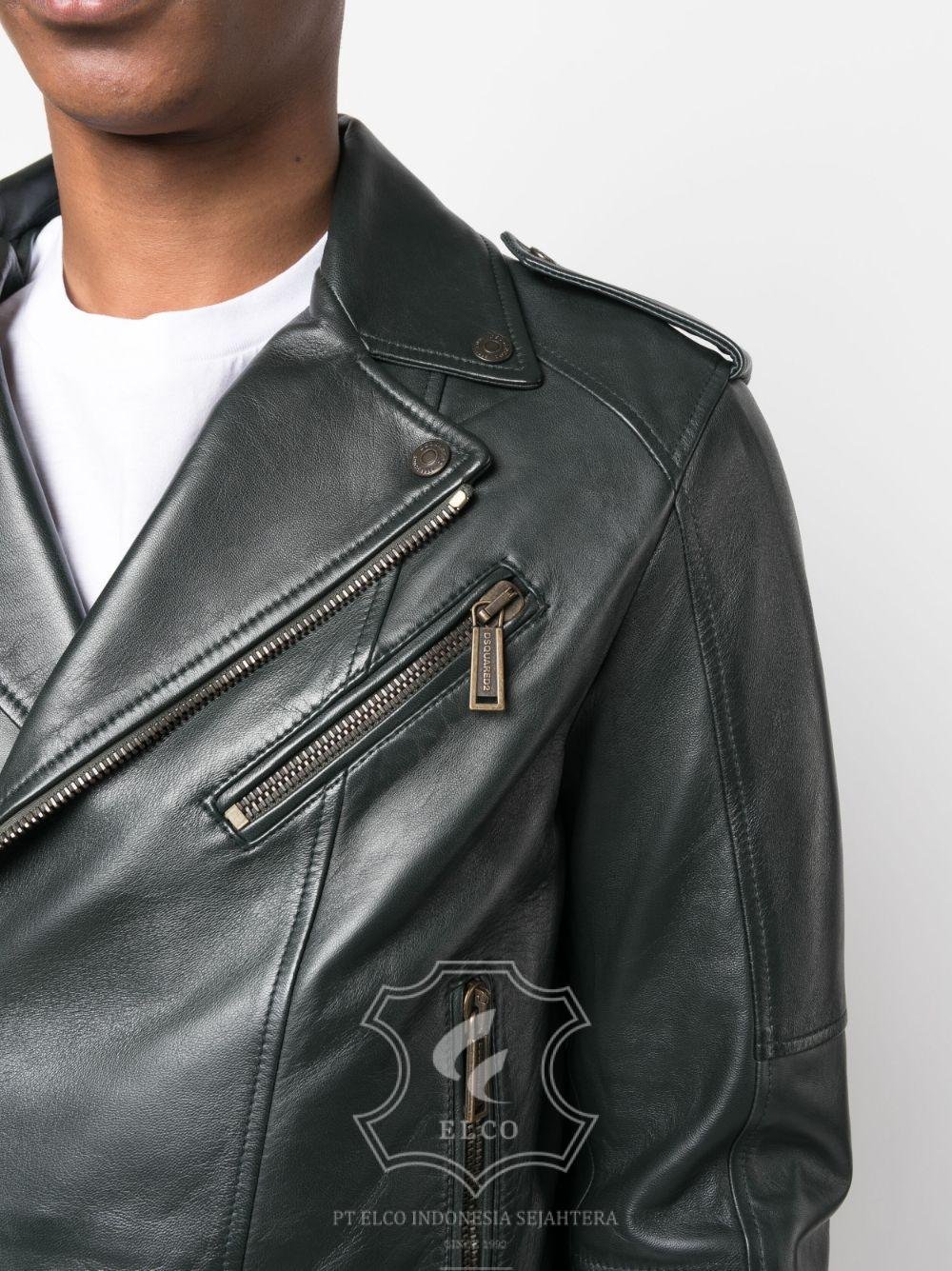 Jaket Kulit Pria Desain Serong - PS 420 - Gambar 5