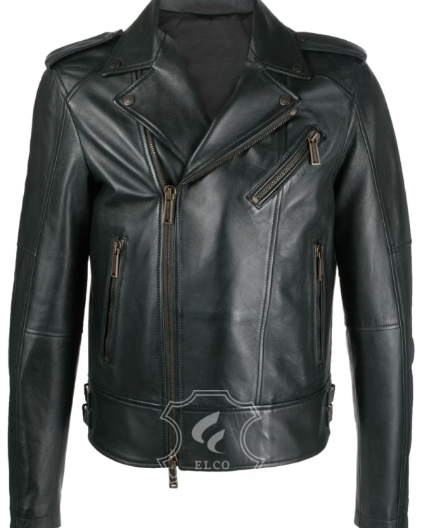 Jaket Kulit Pria Desain Serong - PS 420
