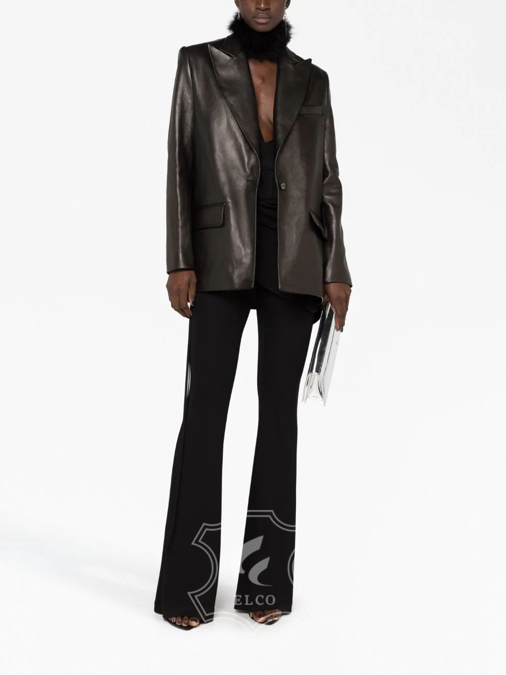 Jaket Kulit Wanita Desain Jas - WJ 420 - Gambar 2