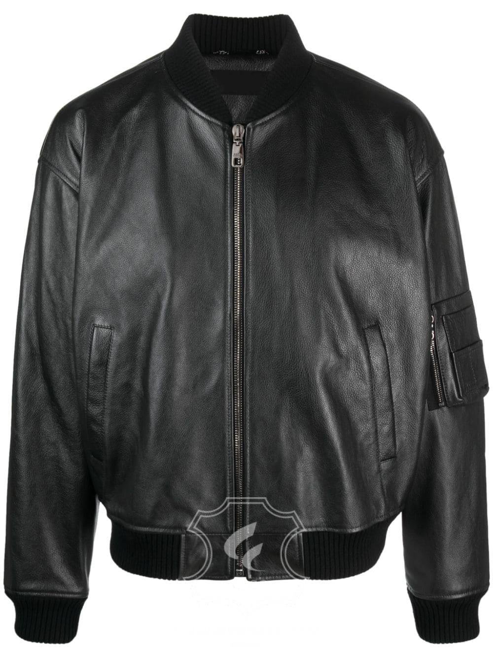 Jaket Kulit Pria Desain Bomber - PCB 452