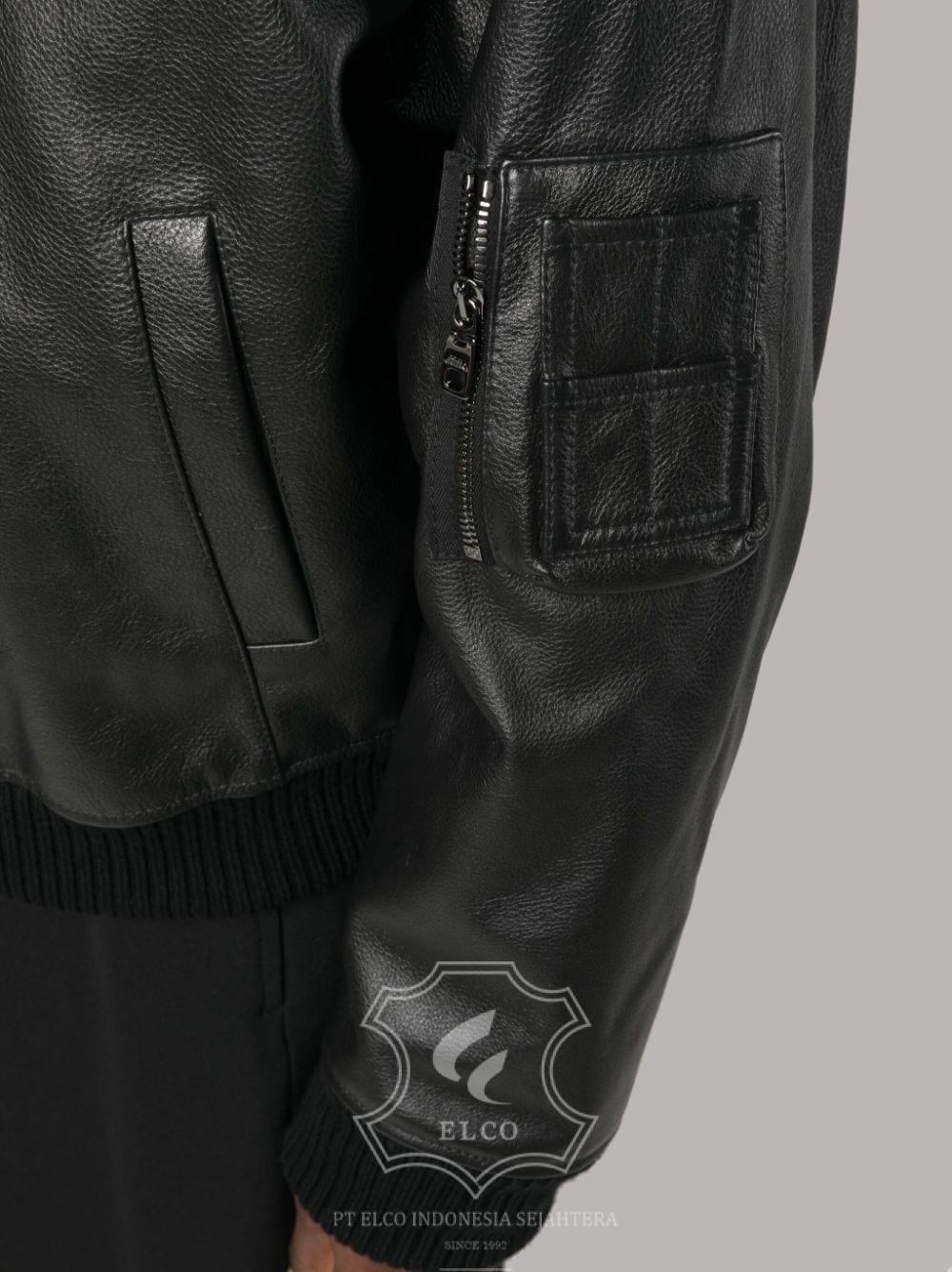 Jaket Kulit Pria Desain Bomber - PCB 452 - Gambar 5