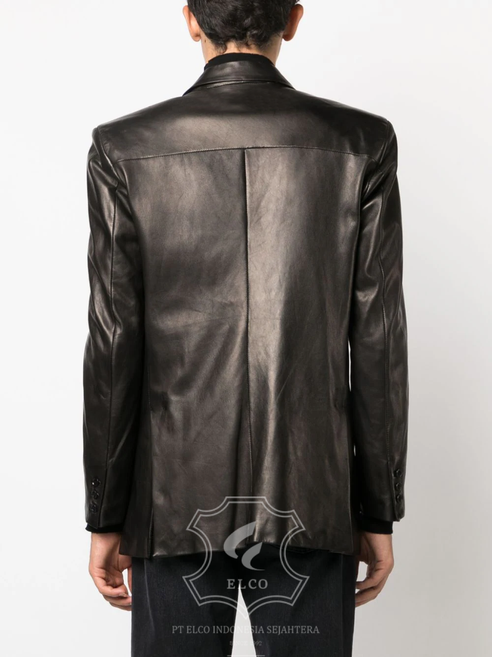 Jaket Kulit Pria Desain Jas - PJ 421 - Gambar 4