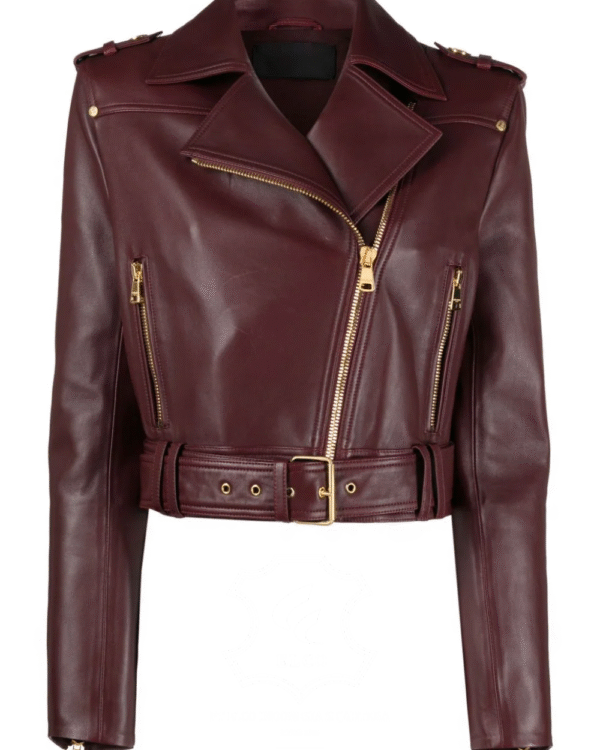 Jaket Kulit Wanita Desain Serong - WS 419