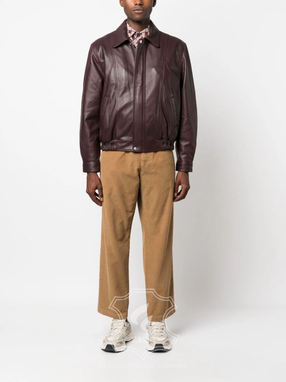 Jaket Kulit Pria Desain Bomber - PCB 426 - Gambar 2