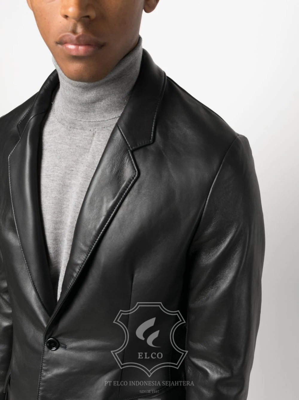 Jaket Kulit Pria Desain Jas - PJ 428 - Gambar 5