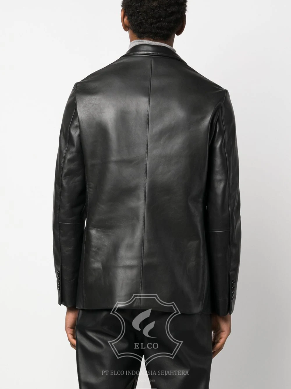 Jaket Kulit Pria Desain Jas - PJ 428 - Gambar 4