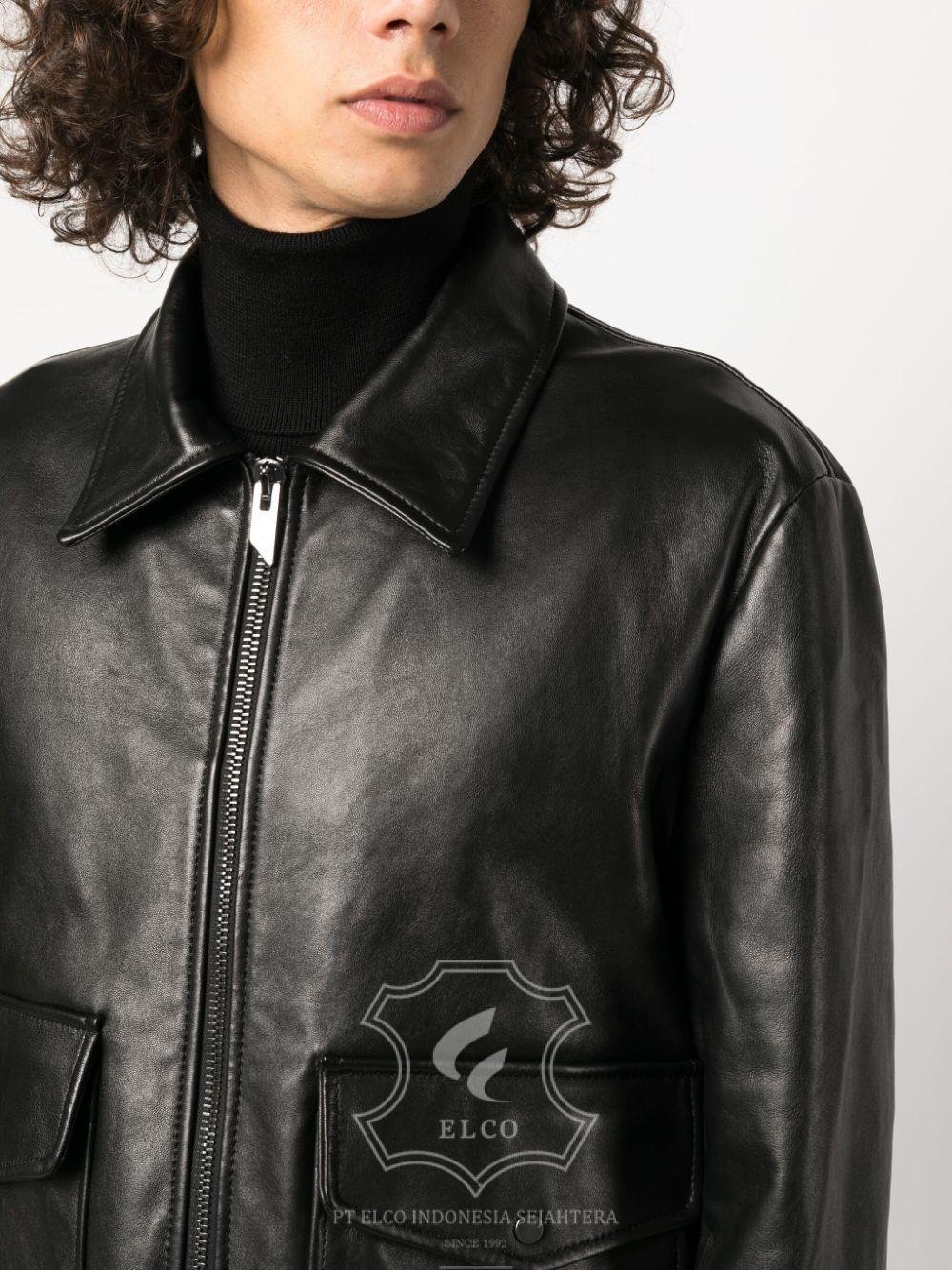 Jaket Kulit Pria Desain Pilot - PP 407 - Gambar 5