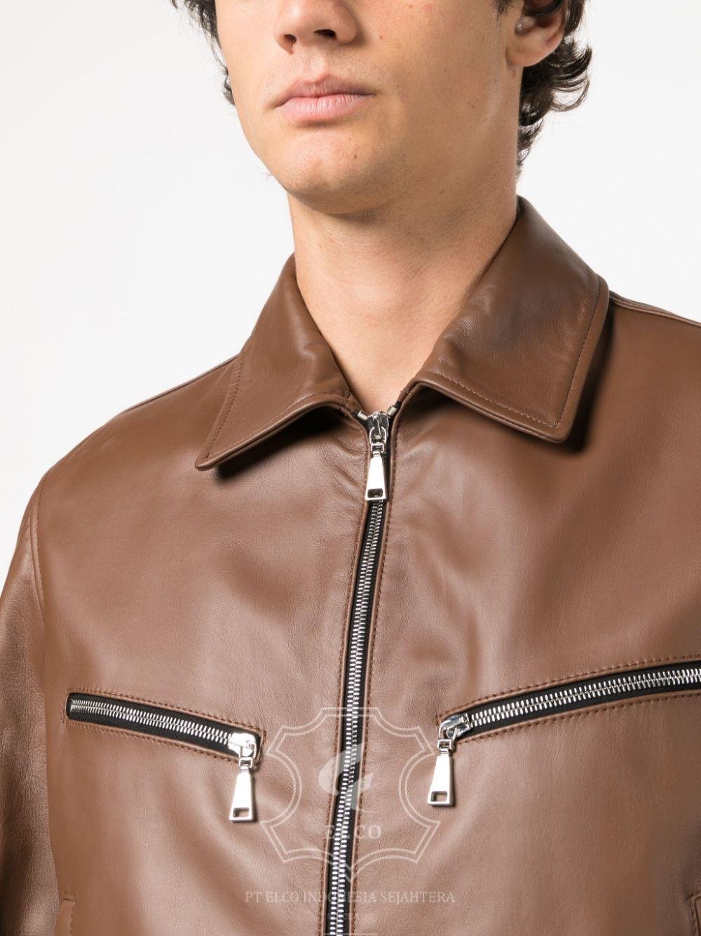 Jaket Kulit Pria Desain Bomber - PCB 441 - Gambar 5