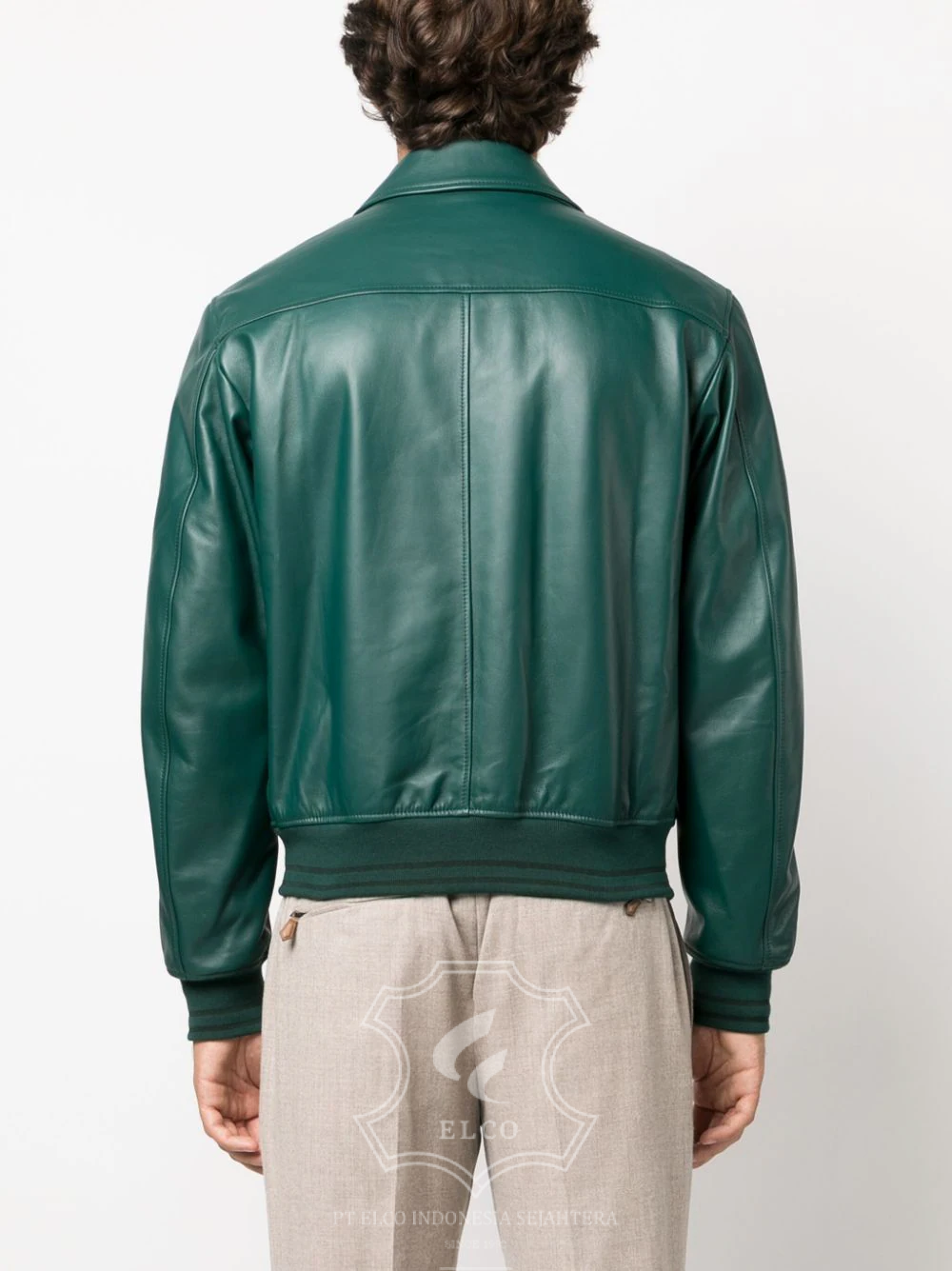 Jaket Kulit Pria Desain Bomber - PCB 440 - Gambar 4