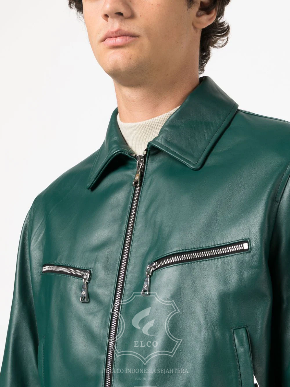 Jaket Kulit Pria Desain Bomber - PCB 440 - Gambar 5