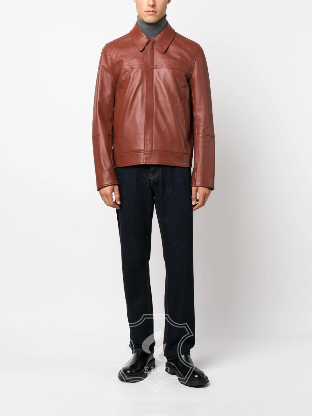 Jaket Kulit Pria Desain Formal - PF 423 - Gambar 2