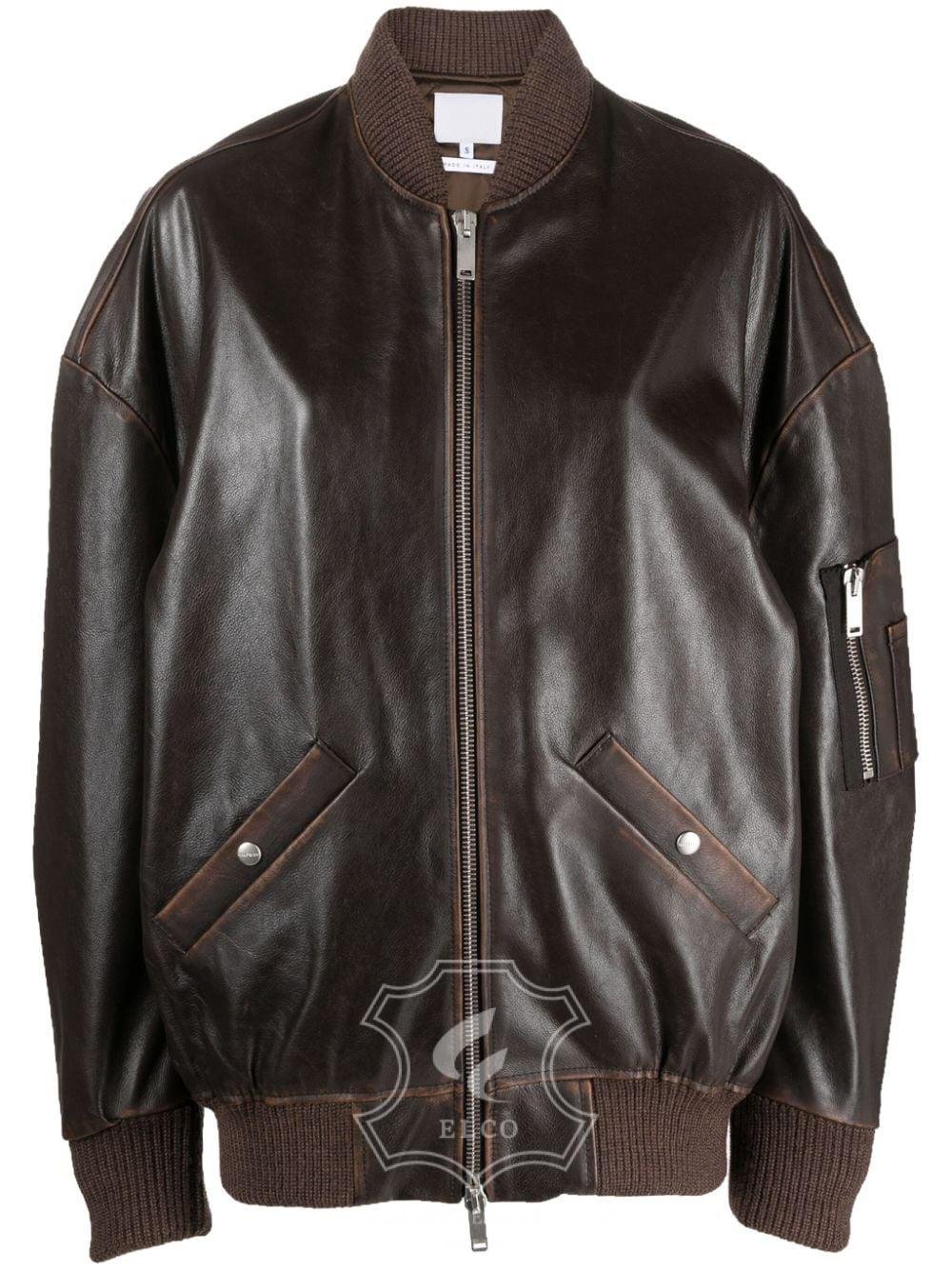 Jaket Kulit Wanita Desain Bomber - WCB 432