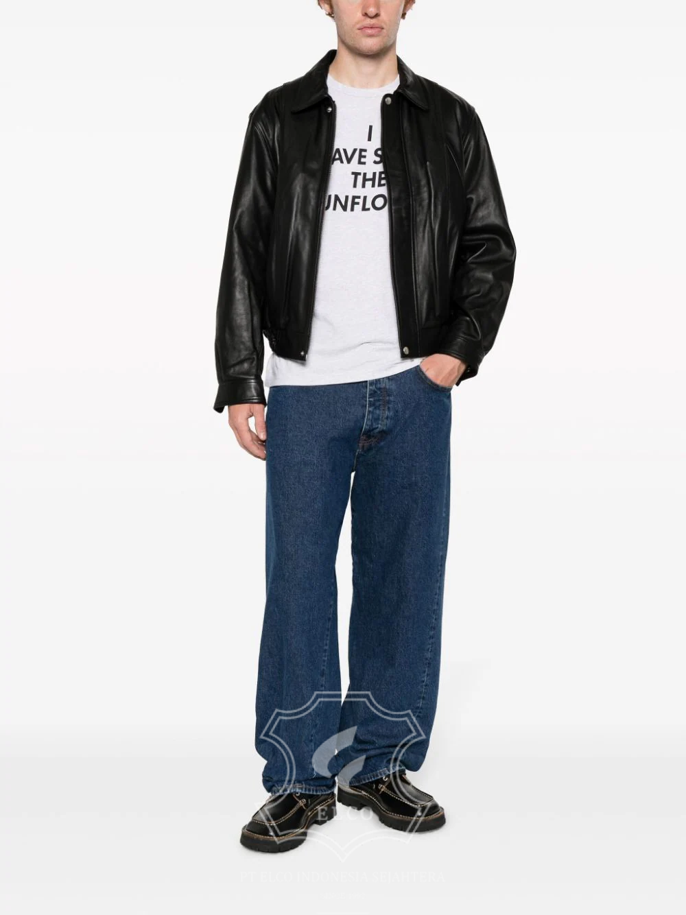 Jaket Kulit Pria Desain Bomber - PCB 438 - Gambar 2