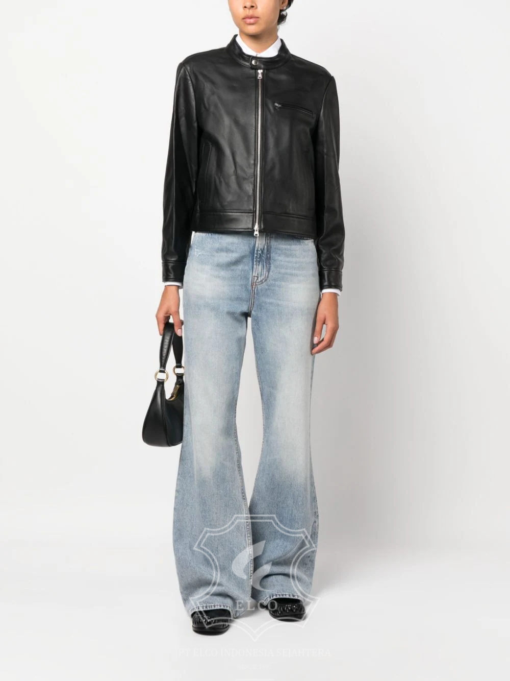 Jaket Kulit Wanita Desain Casual - WC 417 - Gambar 2