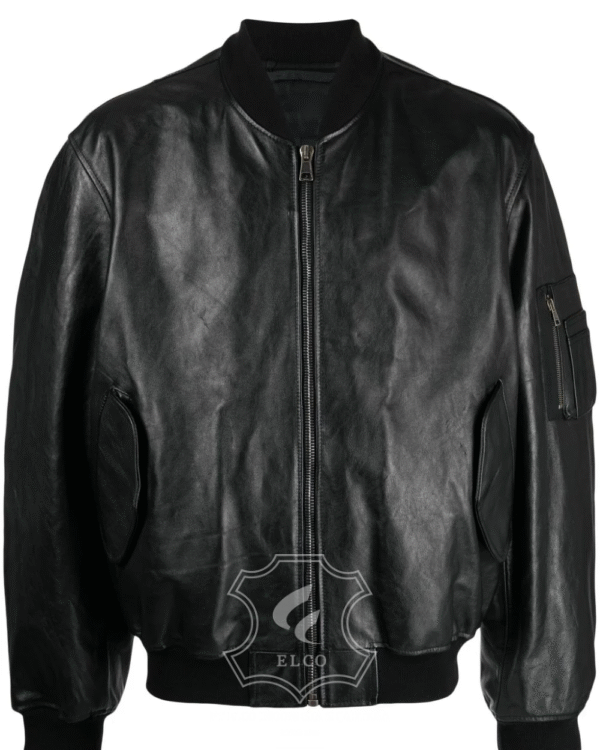 Jaket Kulit Pria Desain Bomber - PCB 448