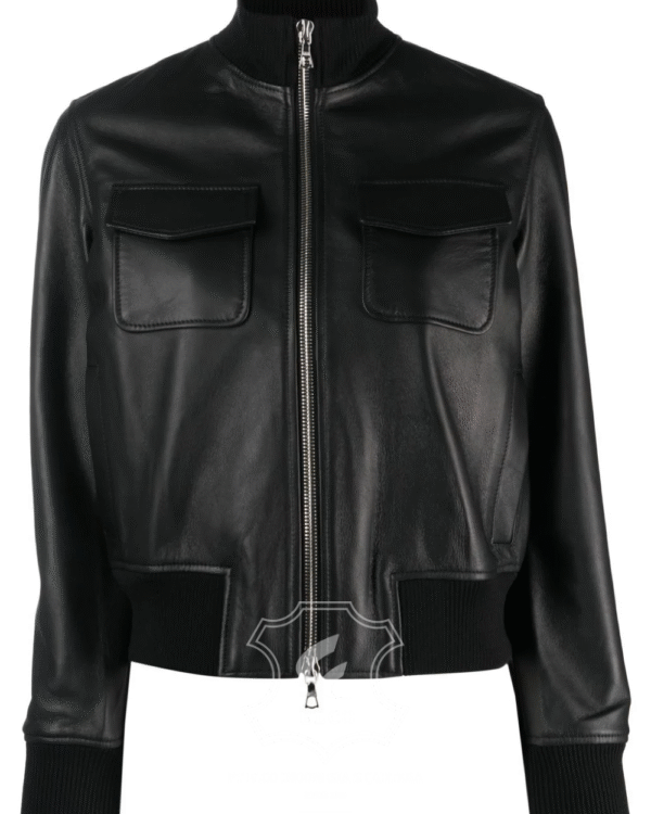 Jaket Kulit Wanita Desain Bomber - WCB 425