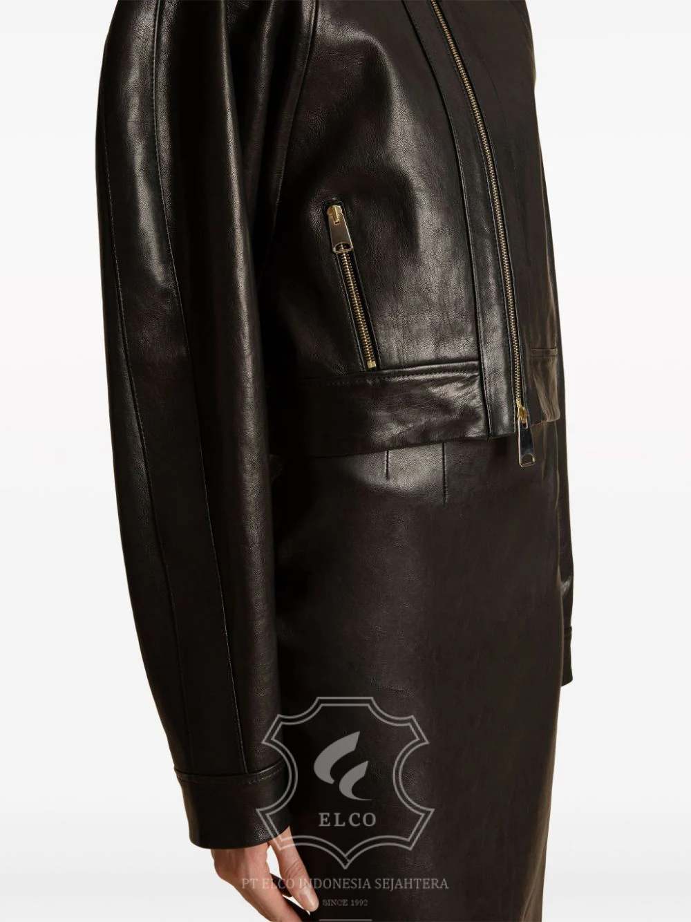 Jaket Kulit Wanita Desain Casual - WC 414 - Gambar 4