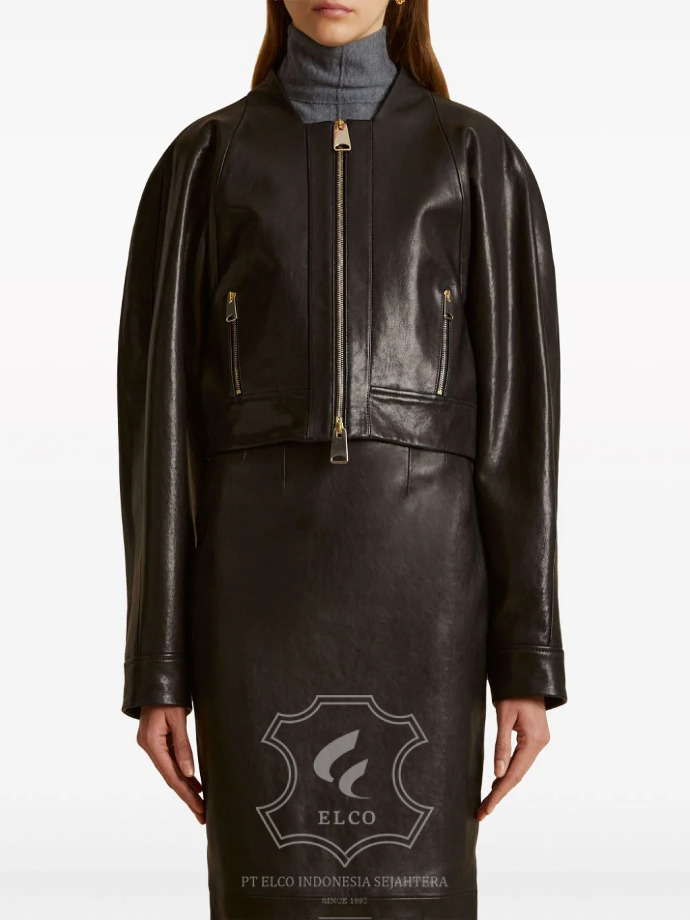 Jaket Kulit Wanita Desain Casual - WC 414 - Gambar 2