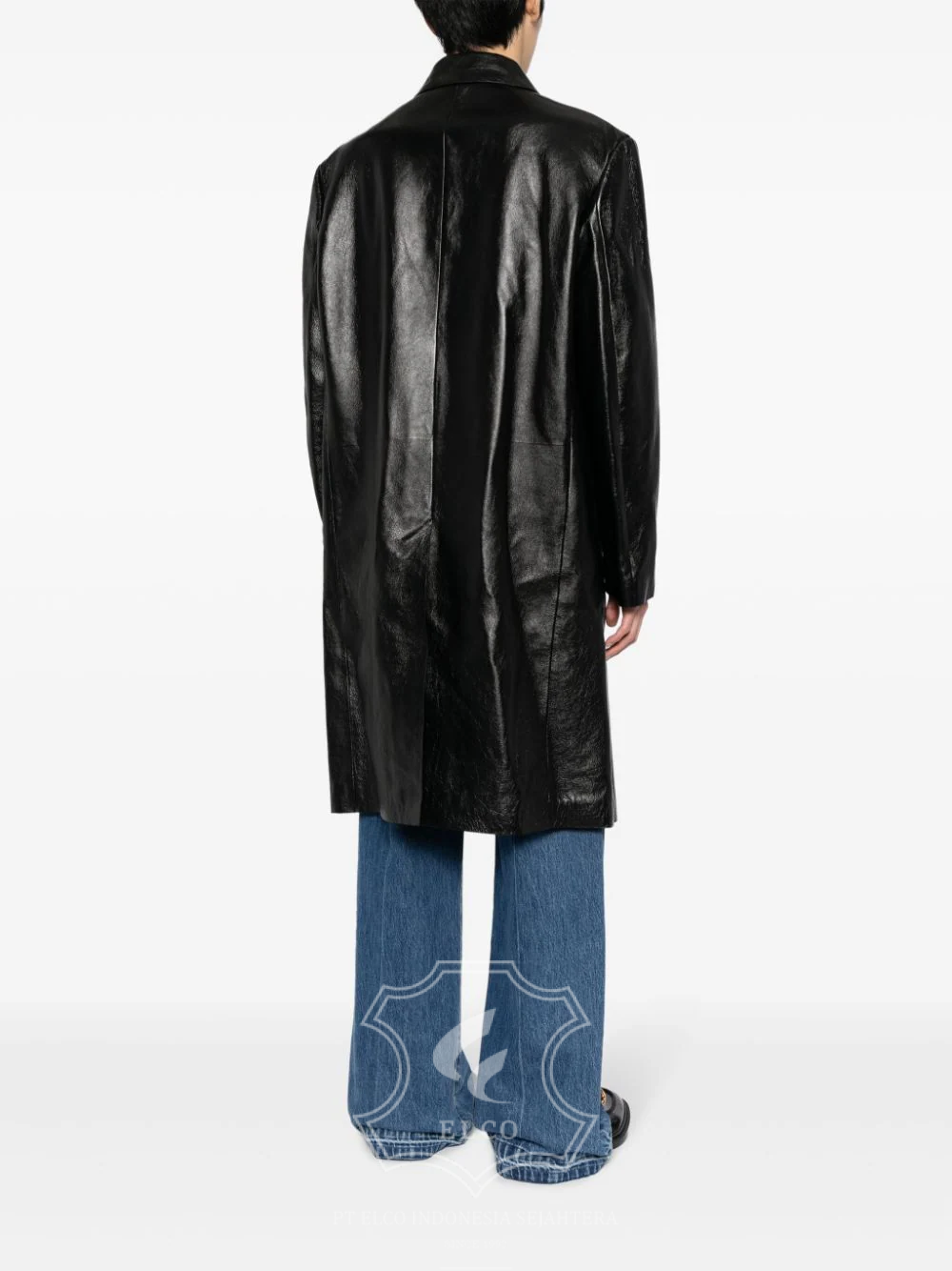 Jaket Kulit Pria Desain Jas - PJ 425 - Gambar 4