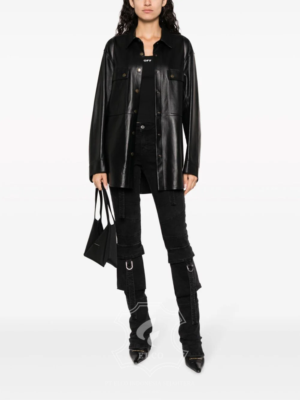 Jaket Kulit Wanita Desain Jas - WJ 422 - Gambar 2