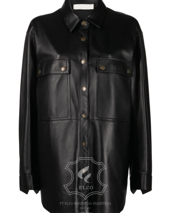 Jaket Kulit Wanita Desain Jas - WJ 422