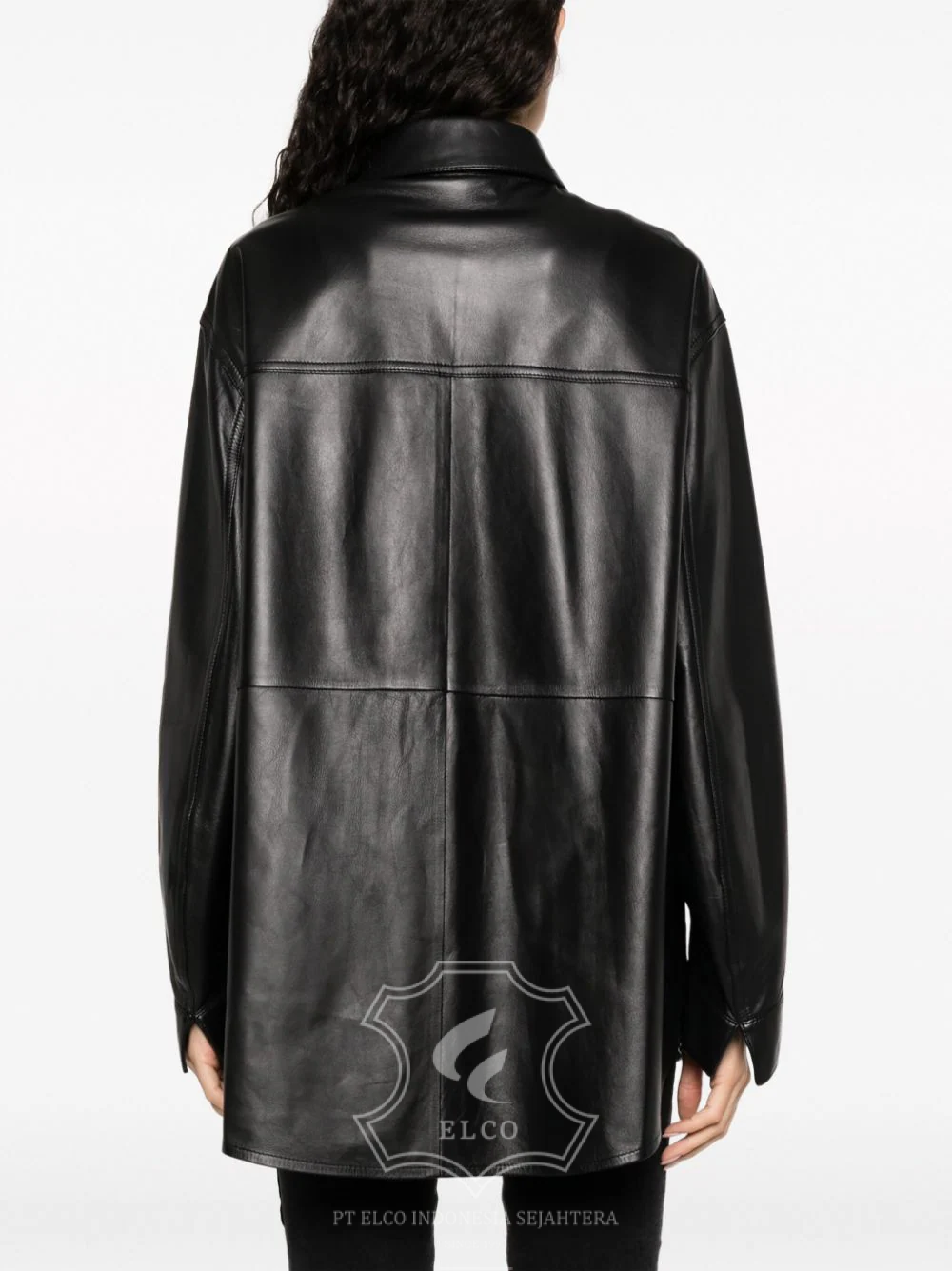 Jaket Kulit Wanita Desain Jas - WJ 422 - Gambar 4