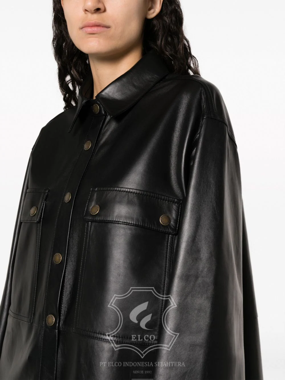 Jaket Kulit Wanita Desain Jas - WJ 422 - Gambar 5