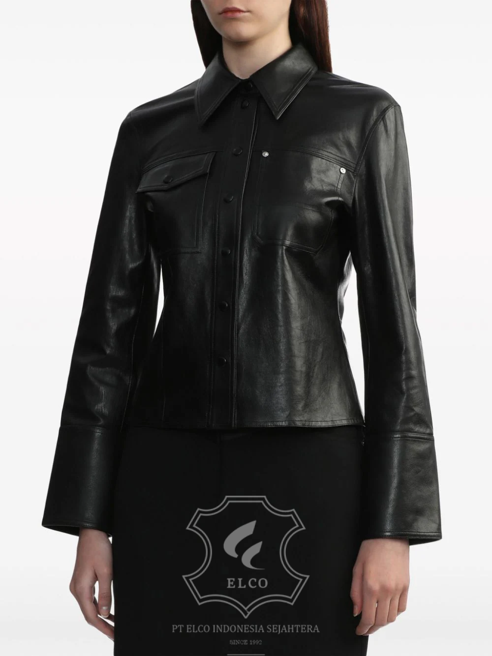 Jaket Kulit Wanita Desain Formal - WF 420 - Gambar 2