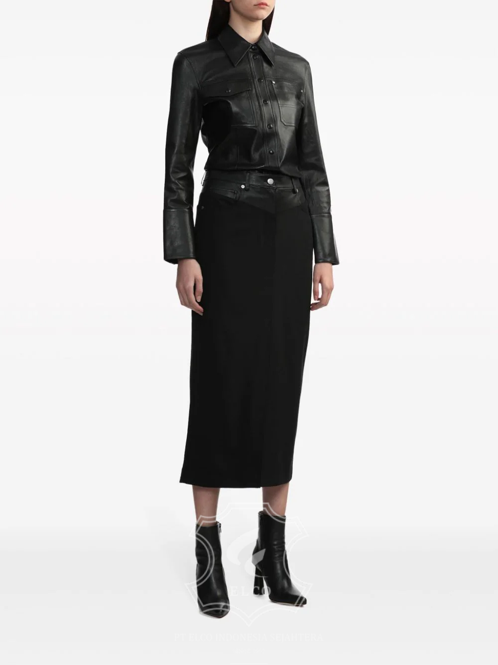 Jaket Kulit Wanita Desain Formal - WF 420 - Gambar 3