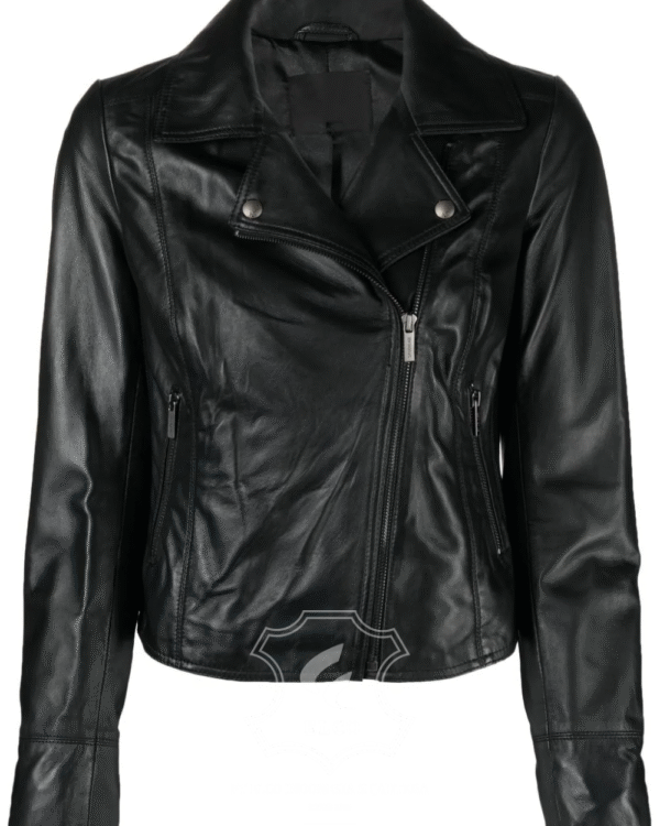 Jaket Kulit Wanita Desain Serong - WS 431