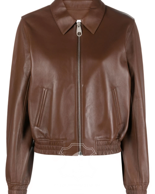 Jaket Kulit Wanita Desain Bomber - WCB 426