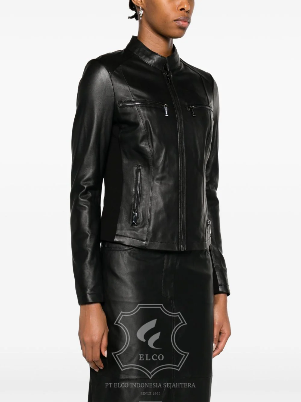 Jaket Kulit Wanita Desain Casual - WC 418 - Gambar 2
