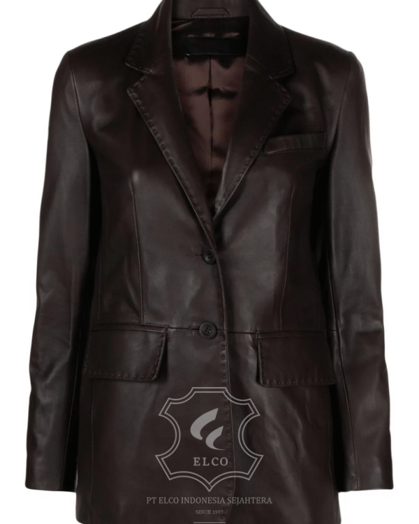 Jaket Kulit Wanita Desain Jas - WJ 423