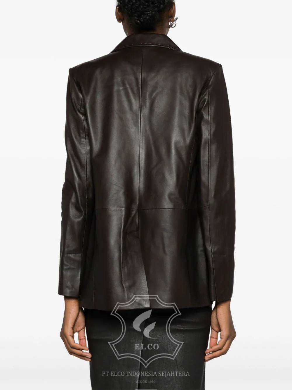 Jaket Kulit Wanita Desain Jas - WJ 423 - Gambar 4