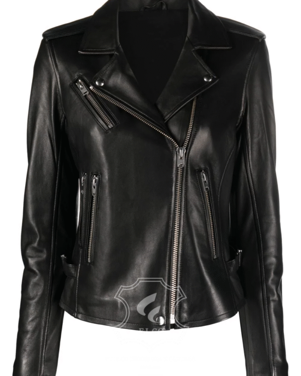 Jaket Kulit Wanita Desain Serong - WS 429