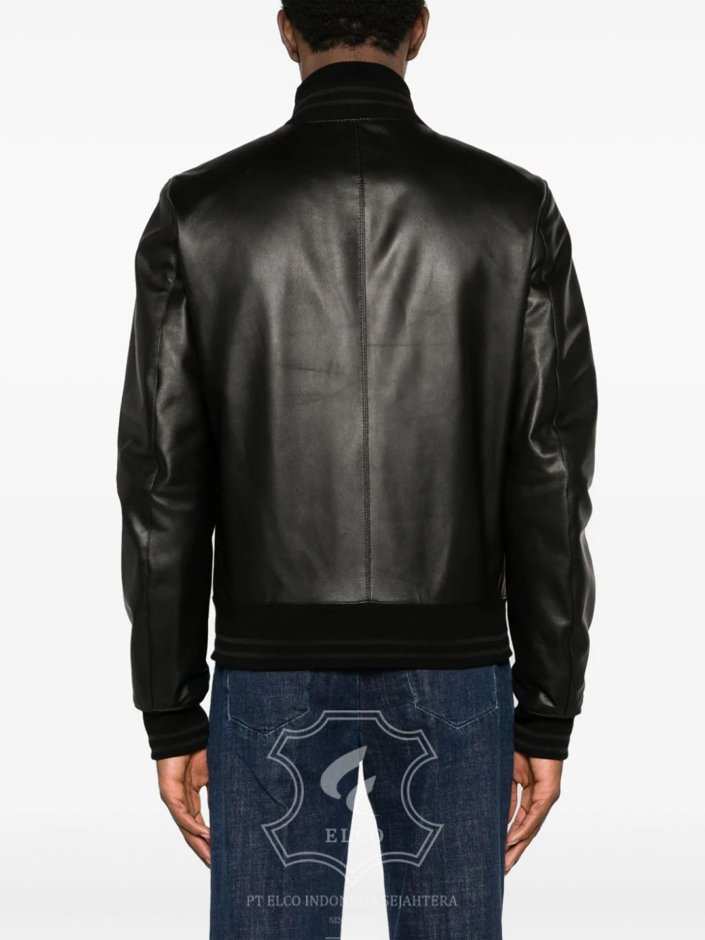 Jaket Kulit Pria Desain Bomber - PCB 428 - Gambar 4