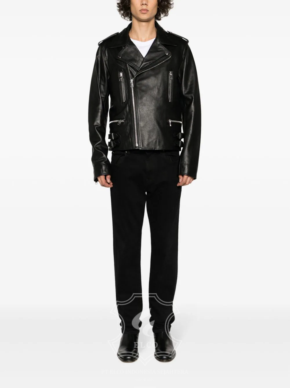 Jaket Kulit Pria Desain Serong - PS 415 - Gambar 2