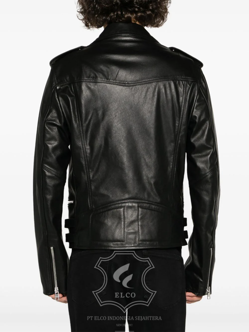 Jaket Kulit Pria Desain Serong - PS 415 - Gambar 4