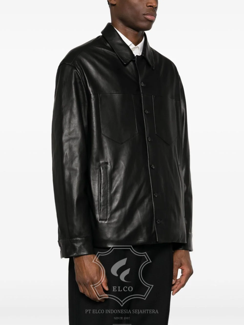 Jaket Kulit Pria Desain Formal - PF 422 - Gambar 3