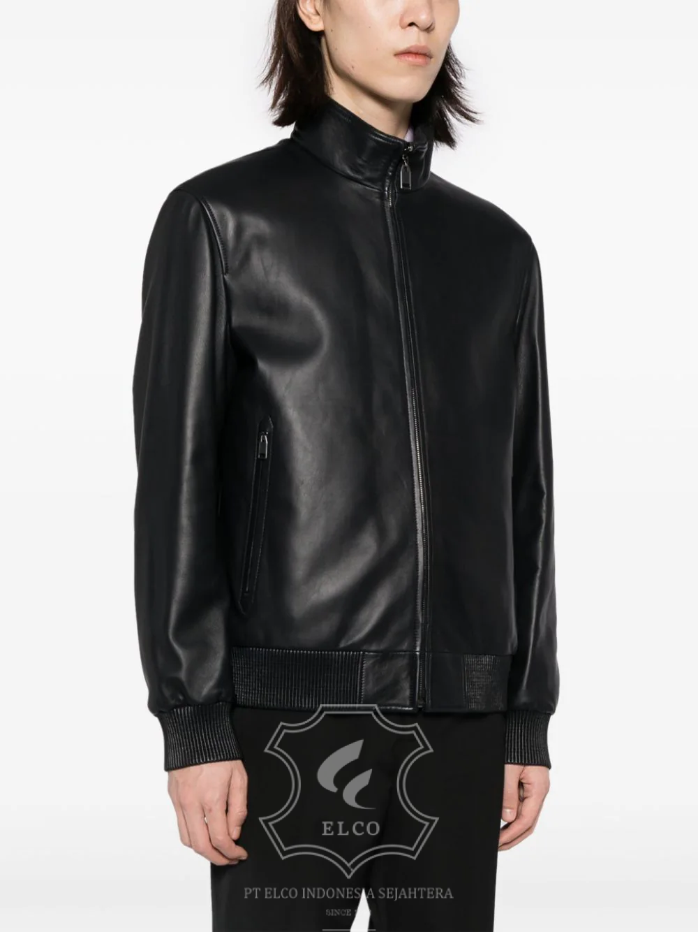 Jaket Kulit Pria Desain Bomber - PCB 434 - Gambar 3