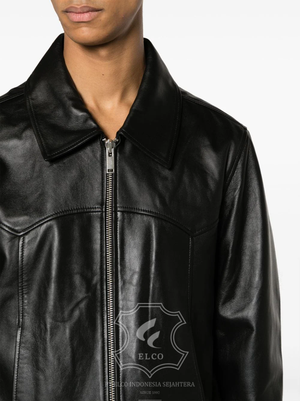 Jaket Kulit Pria Desain Bomber - PCB 443 - Gambar 5