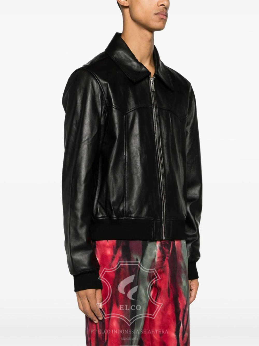 Jaket Kulit Pria Desain Bomber - PCB 443 - Gambar 3