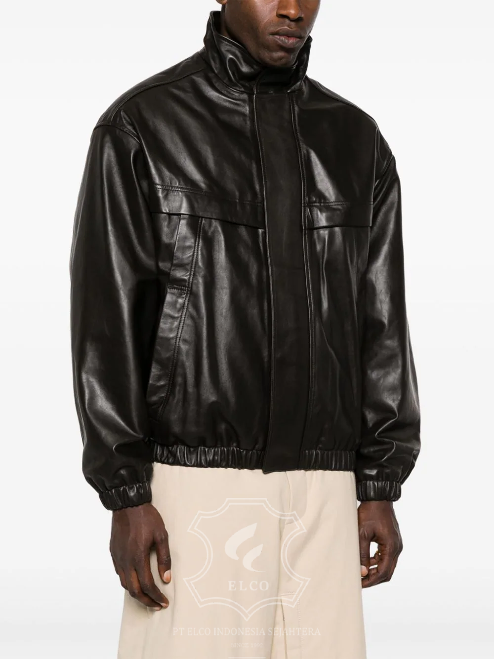 Jaket Kulit Pria Desain Bomber - PCB 439 - Gambar 3