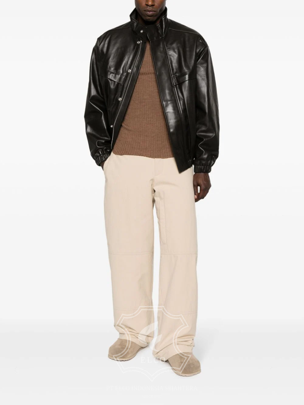 Jaket Kulit Pria Desain Bomber - PCB 439 - Gambar 2