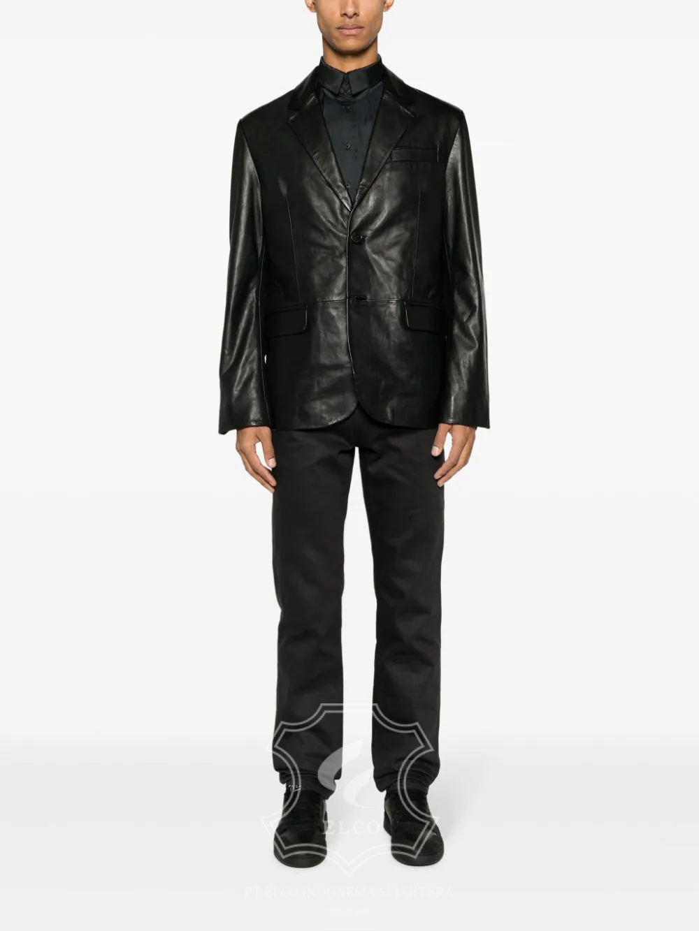 Jaket Kulit Pria Desain Jas - PJ 419 - Gambar 2