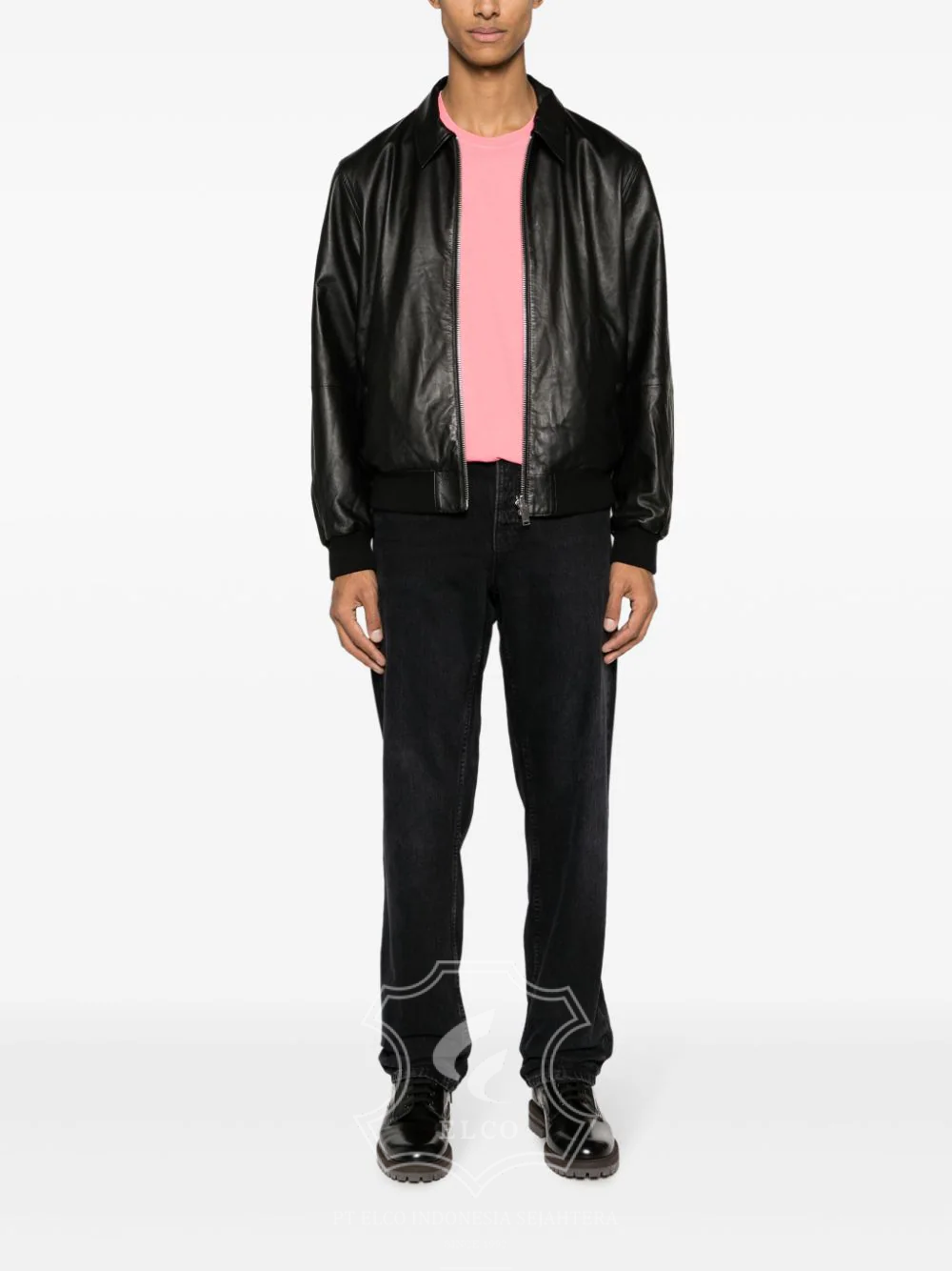 Jaket Kulit Pria Desain Bomber - PCB 456 - Gambar 2