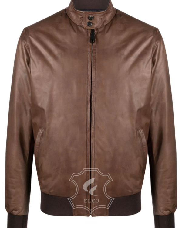 Jaket Kulit Pria Desain Bomber - PCB 454