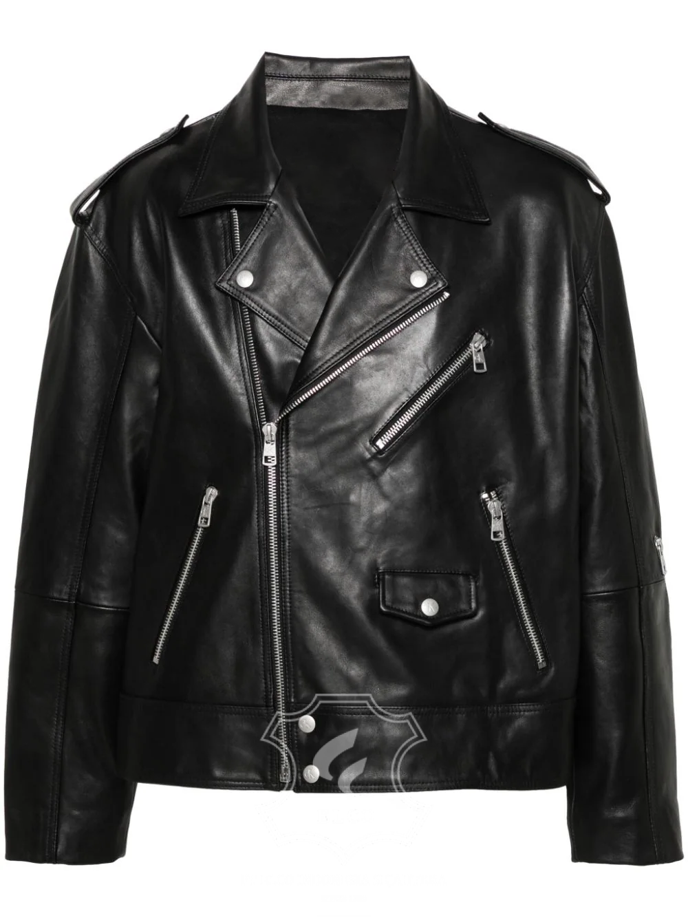 Jaket Kulit Pria Desain Serong - PS 422